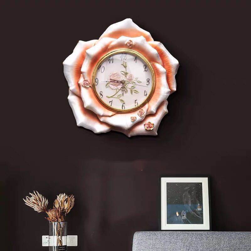 A035407壁掛け時計 クロック かけ時計 掛け時計 薔薇時計