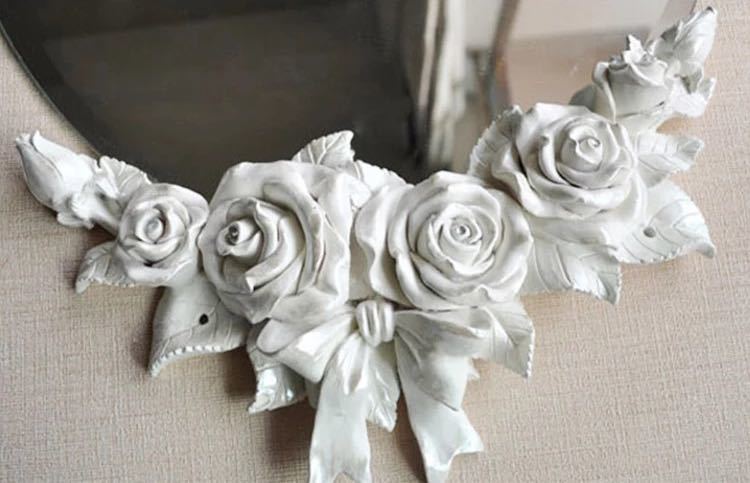 A003250豪華鏡 壁掛け鏡 アンティーク調 壁掛け 壁掛けミラー ウォールミラー 薔薇の花 [2]