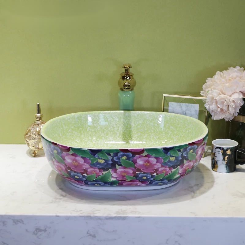 A026756洗面ボウルセット 洗面ボール 陶器 手水鉢 手洗器 手洗い鉢 洗面器