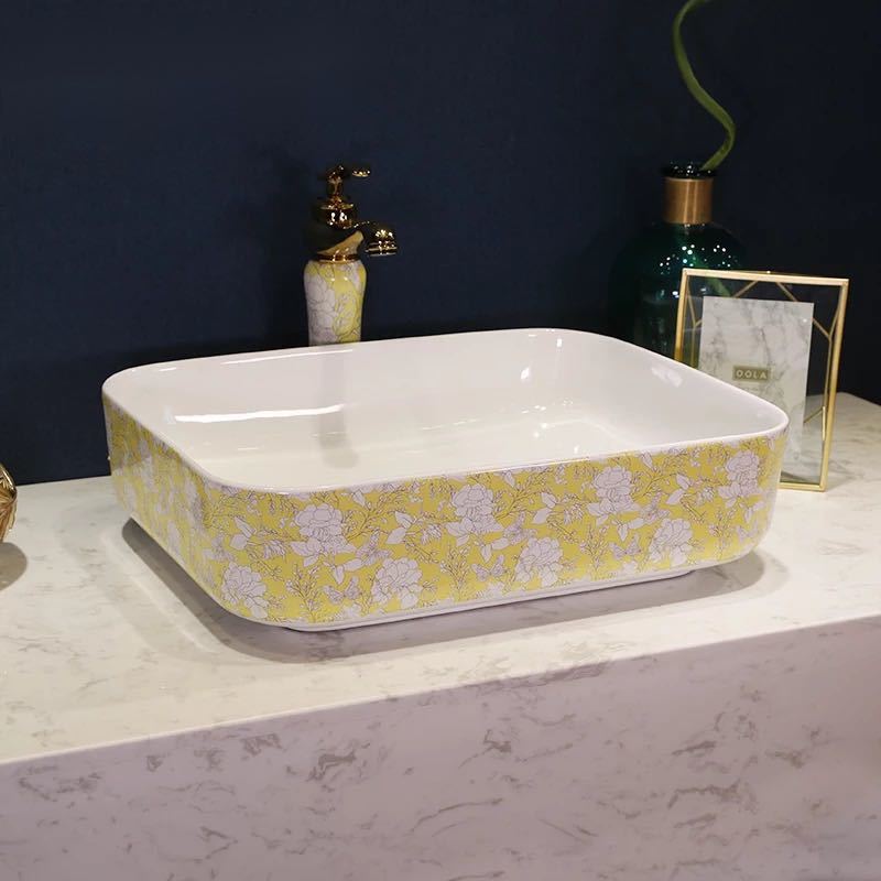 A046769洗面ボウルセット 洗面ボール 陶器 手水鉢 手洗器 手洗い鉢 洗面器．