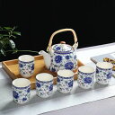 A0079806客茶器揃 湯呑 急須 茶器セット ティーセット 陶磁器 茶器セット .トレー付き