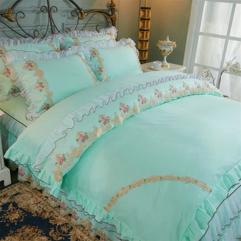 ベッド用品4点セット掛け布団カバー 枕カバー ベッドパッド ワイドダブルサイズ [3]