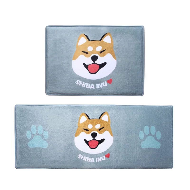 A029664★リビングマット ★ 玄関マット カーペット ラグマット 滑り止め★ 40x60cm 柴犬雑貨