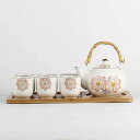 A0123476客茶器揃 湯呑 急須 ポット 茶器セット ティーセット 食器 和風 花柄