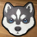 A003319ハスキータイプ☆ラグマット リビング.玄関マット.カーペット.お風呂マット 犬柄60サイズ(3)