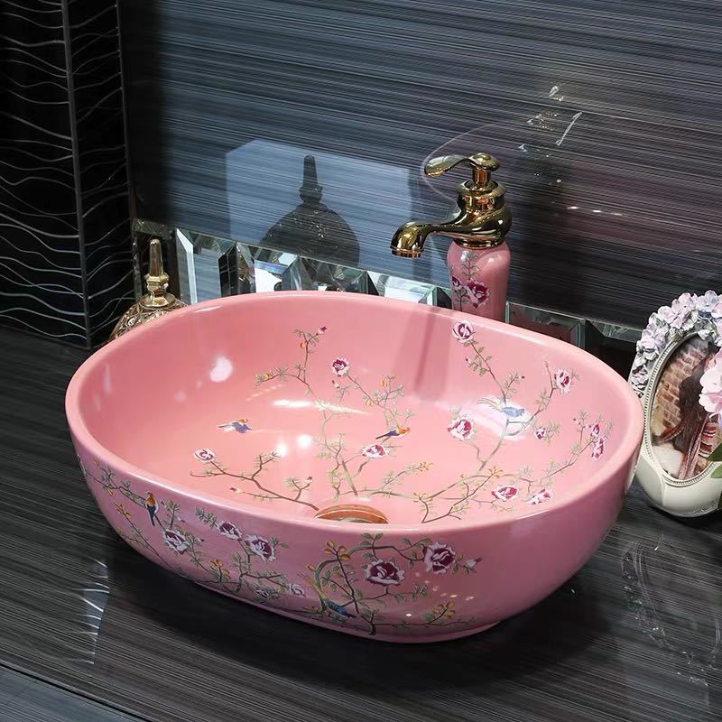 A040173洗面ボウルセット 洗面ボール 陶器 手水鉢 手洗器 手洗い鉢 洗面器 蛇口付き