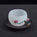 A019528玉瓷カップ お茶カップ 高級感 湯呑み 4点セット 茶器.