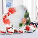A0441616客茶器揃 茶器セット お茶 陶器 湯呑み 急須茶器セット 金魚タイプ
