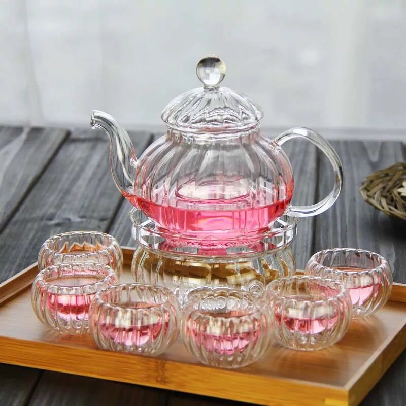 A019534ティー・コーヒーカップセット ガラスカップ6客セット