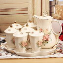 A046889西洋ティー・コーヒーカップセット カップ6客セット 花柄