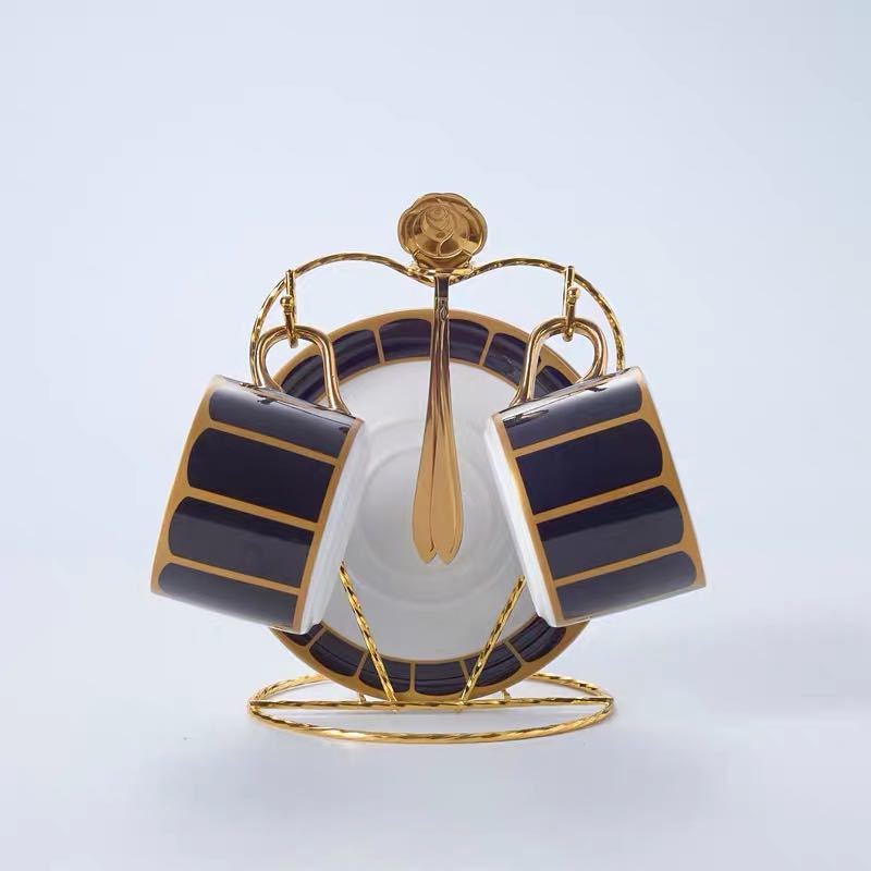 A017273高級ティー．コーヒーカップセット カップ＆ソーサー2客セット ．カップランク付き