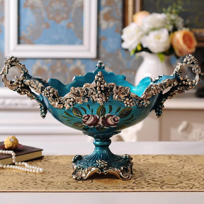 高級果物皿　盛り皿 お菓子皿、フルーツプレート、花柄豪華〜果物カゴ お菓子鉢