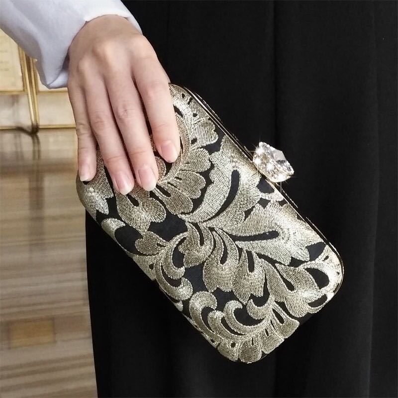 A040532豪華パーティーバッグ 刺繍BAG　クラッチバッグ レディース 2wayバッグ