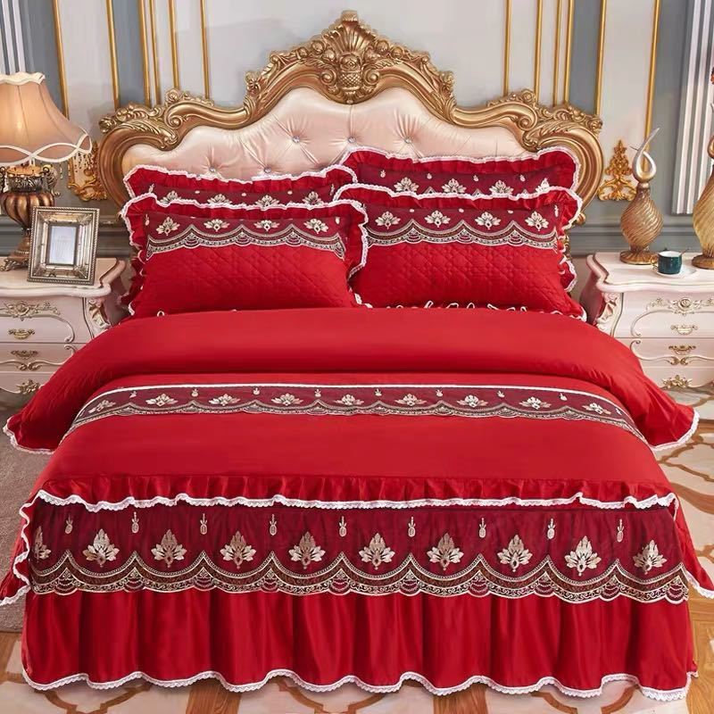 A023802高級ワイドダブル ベッド用品4点セット ．寝具 ボックスシーツ．枕カバー掛け布団カバー ベッド..