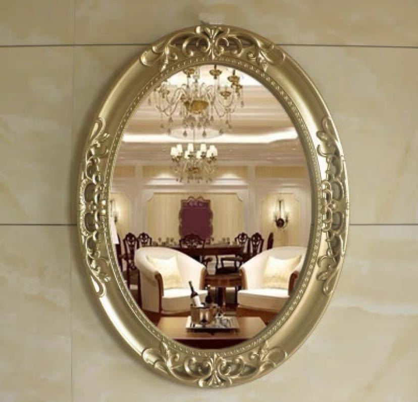 Mirror - A020371壁掛け鏡 壁掛け 壁掛けミラー．ウォールミラ 60x80cm 高級豪華鏡 アンティーク調