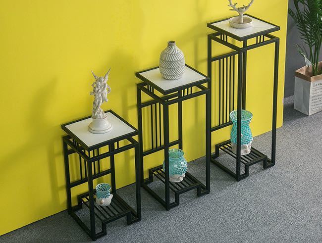 A026426高級人造大理石コンソールテーブル 花台 玄関テーブル 北欧 植木置き 幅32cm 高さ60cm