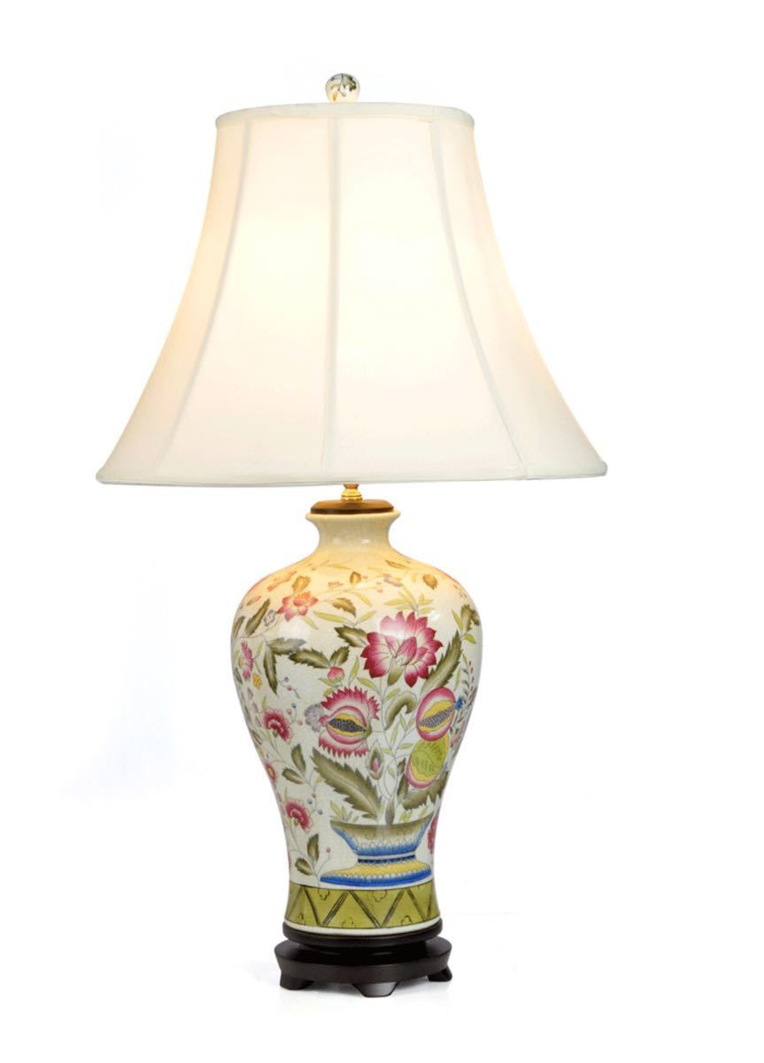 A058724照明スタンドライト テーブルランプ デスクライト 卓上ステンド 高級陶器スタンド