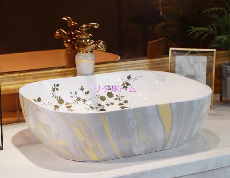 外寸サイズ（cm）：幅：50奥行き：40高さ：13素材：陶磁器取付について：取付工事はお近くの工務店様にご相談してください＜ 重量物なので同梱はできません ＞☆☆★★★★★★★★★★★★★☆☆◆お客様のご覧になっているモニター等により多少色が異なる場合がございます。あらかじめご了承ください。◆複数ご注文の場合やお急ぎの場合は必ず事前に納期のお質問をお願いいたします。◆サイズの誤差は多少発生します。ご了承下さい。☆☆★★★★★★★★★★★★★☆☆注意事項1、こちらの商品は海外製の新品です。撮影時の照明やPC環境によって実際の商品と色が違う場合があります。2、輸入品で日本語の説明がない場合があり、サポートもございませんので商品知識のある方のみ御注文下さい。4、ご注文について 代引き引き換え、局留めは受け付けておりません。5、取り扱っている商品は、海外・アジア製品になります。きちんと全ての商品の検品をしておりますが、日本製に比べると作りが甘い場合があります。完璧を求められる方は御注文をお控えください。6、初期不良、輸送中の破損等は返金対応させて頂きます。その際はご到着から2日以内にご連絡をお願い致し7、新品未使用品ですが、外箱に初期からのスレ、剥げ歪みなどあります8、この商品は、購入後発送まで8日程度を要しますので、ご理解の上ご購入頂きますようお願い致します上記理由の返品交換は承ることが出来ませんので予めご了承くださいませ。