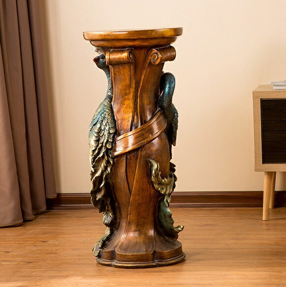 A001229FS1サイドテーブル コンソールテーブル 玄関テーブル 花台 電話台 アンティーク調デザイン 植木鉢置き [2]