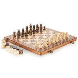 チェスセット チェス盤 駒 ボードゲーム ．アンティーク折り畳み盤