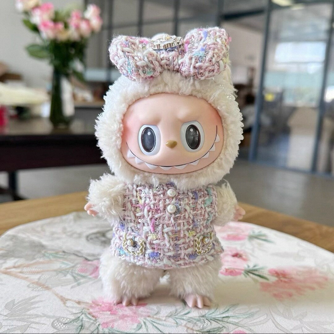 A064076新品2点セット ワンピースlabubuラブブぬいぐるみ服17cm着せ替え着ぐる