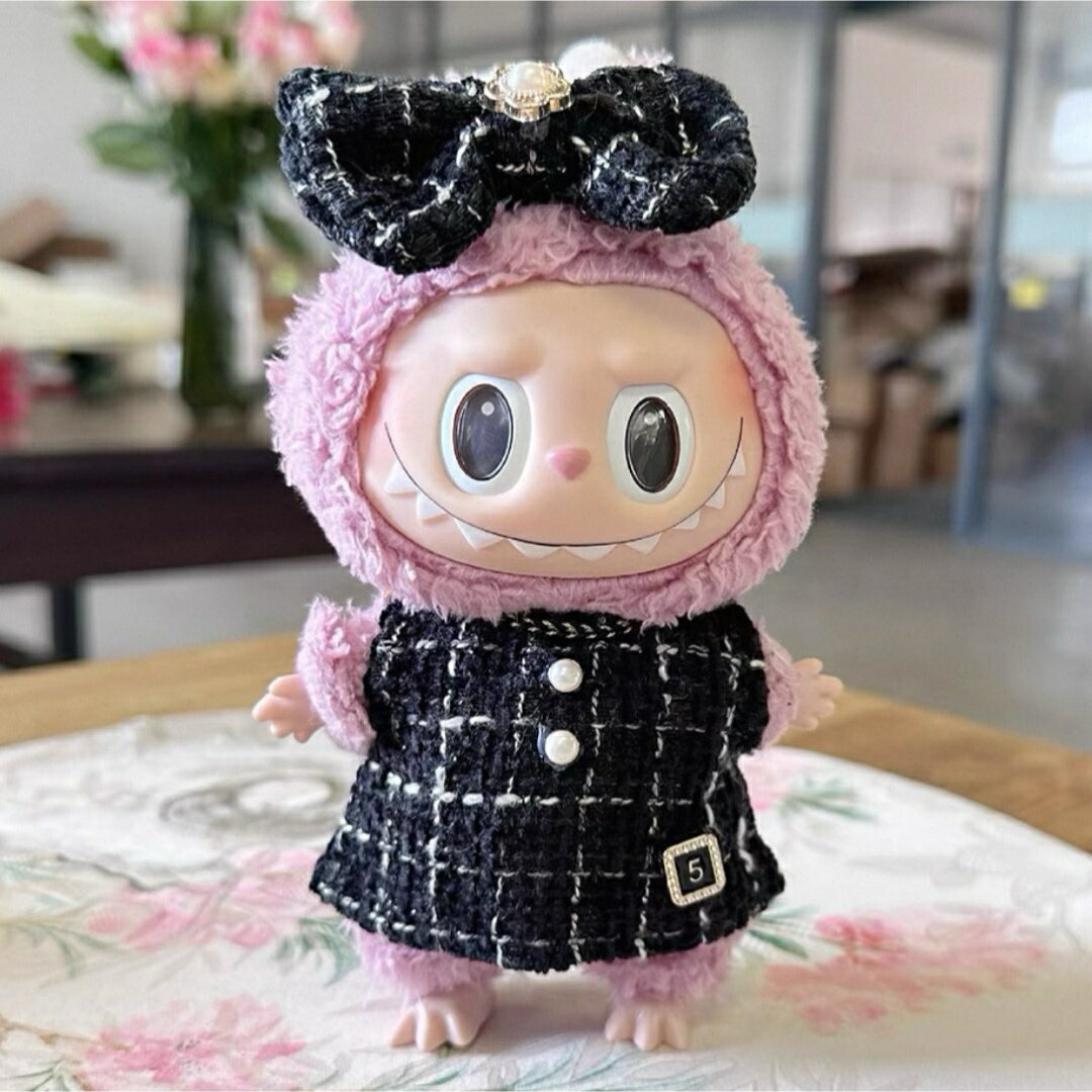 A064077新品2点セット ワンピースlabubuラブブぬいぐるみ服17cm着せ替え着ぐる