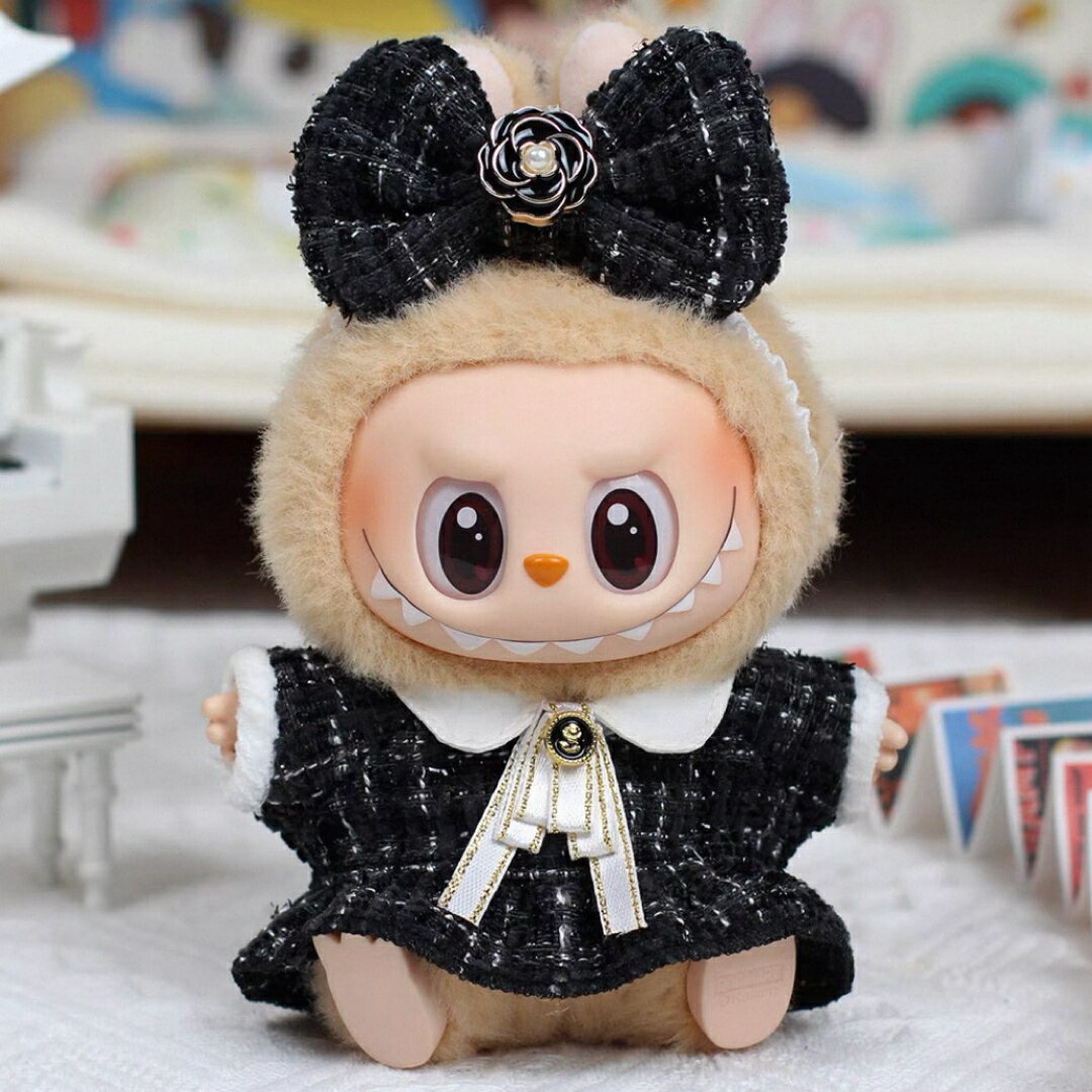 A064108新品2点セット ワンピースlabubuラブブぬいぐるみ服17cm着せ替え着ぐる