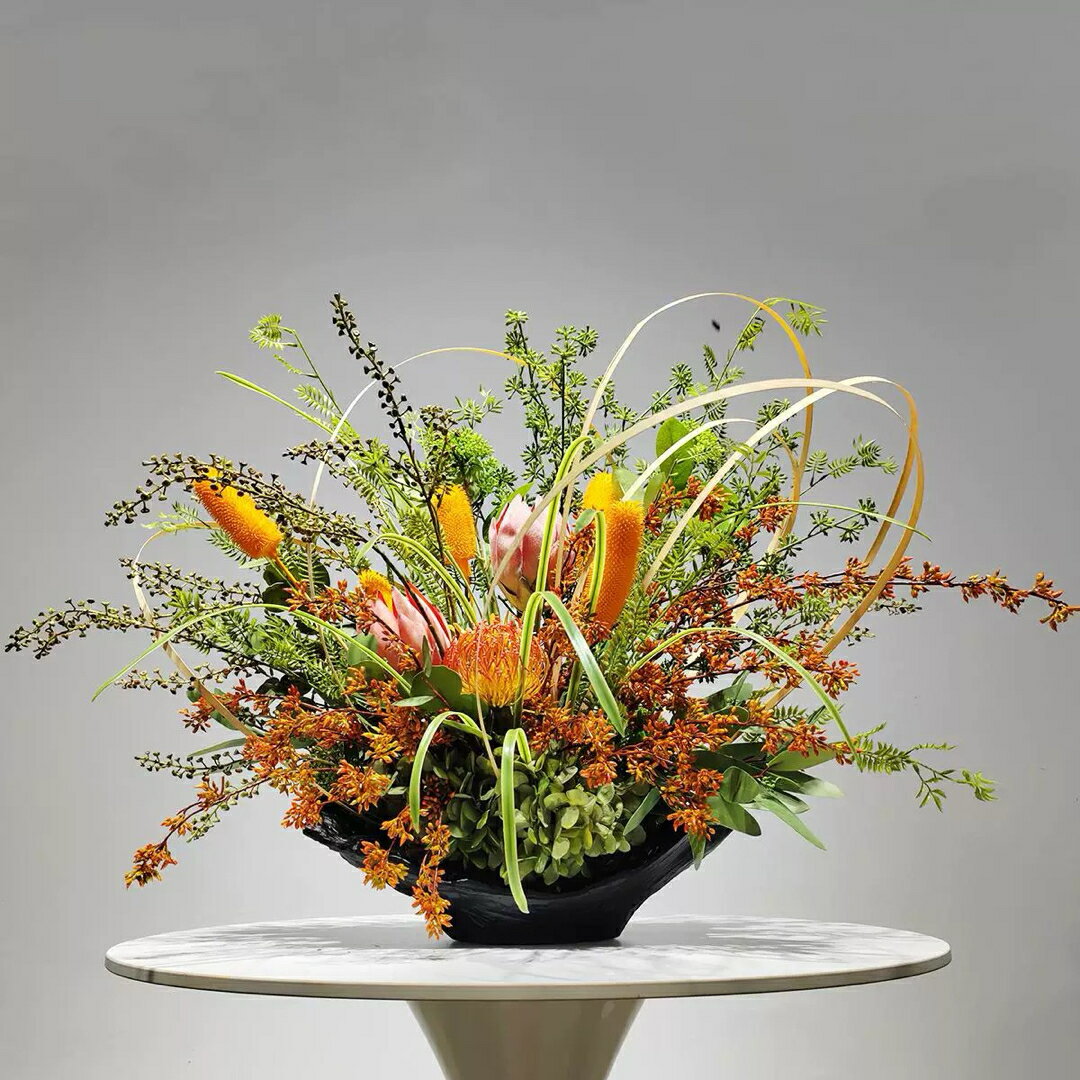 A064130豪華アーティフィシャルフラワーアレンジメント 造花インテリア装飾 大型 部屋飾り