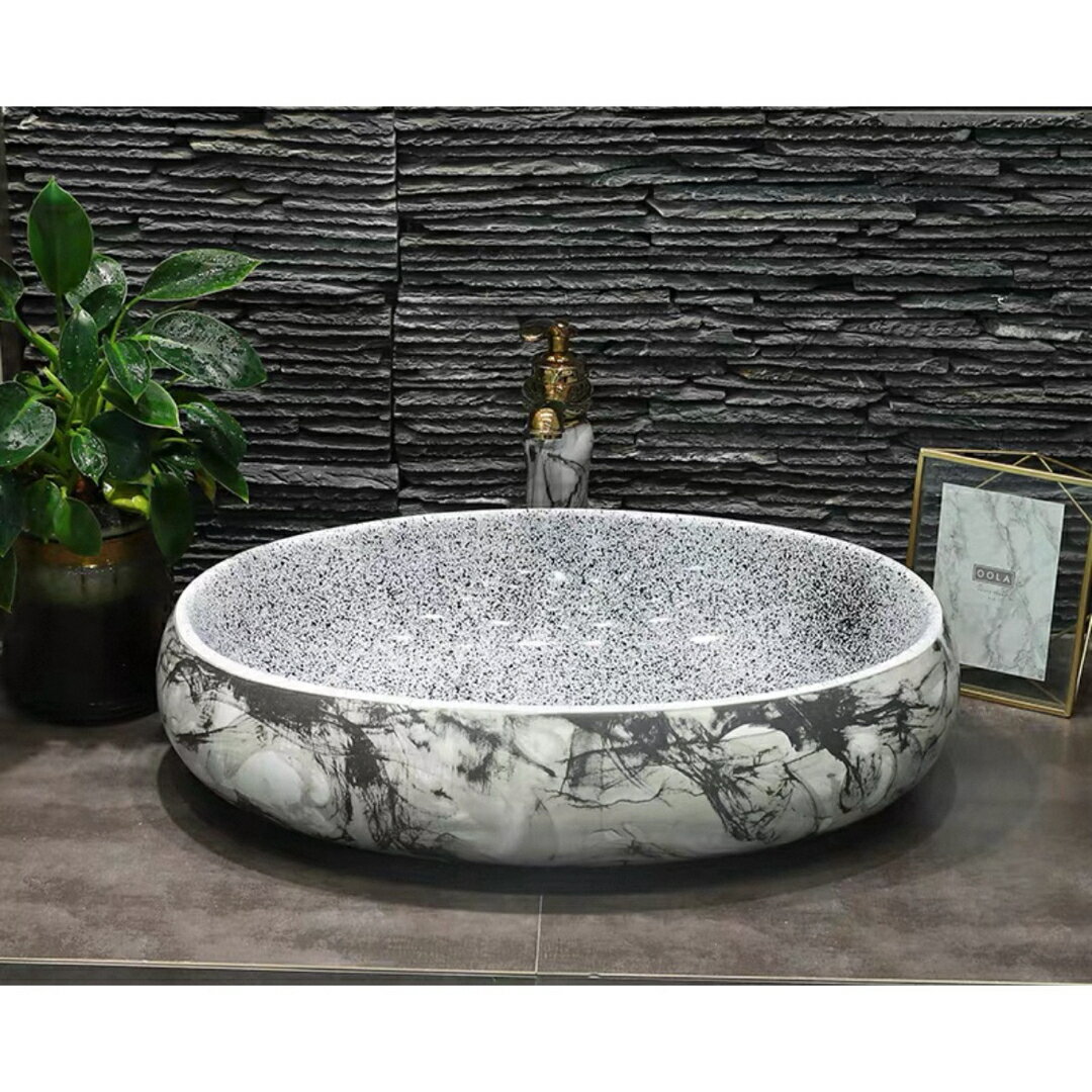 A064137高級感 洗面ボウルセット 洗面ボール 陶器 手水鉢 手洗器 手洗い鉢 洗面器