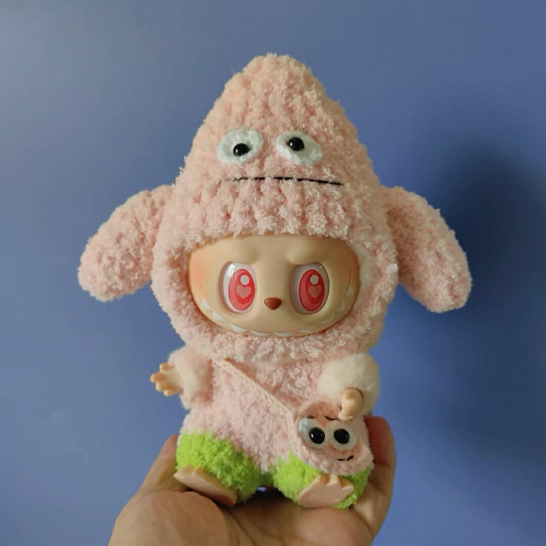 A064208新品2点セット ワンピースlabubuラブブぬいぐるみ服17cm着せ替え着ぐるみ