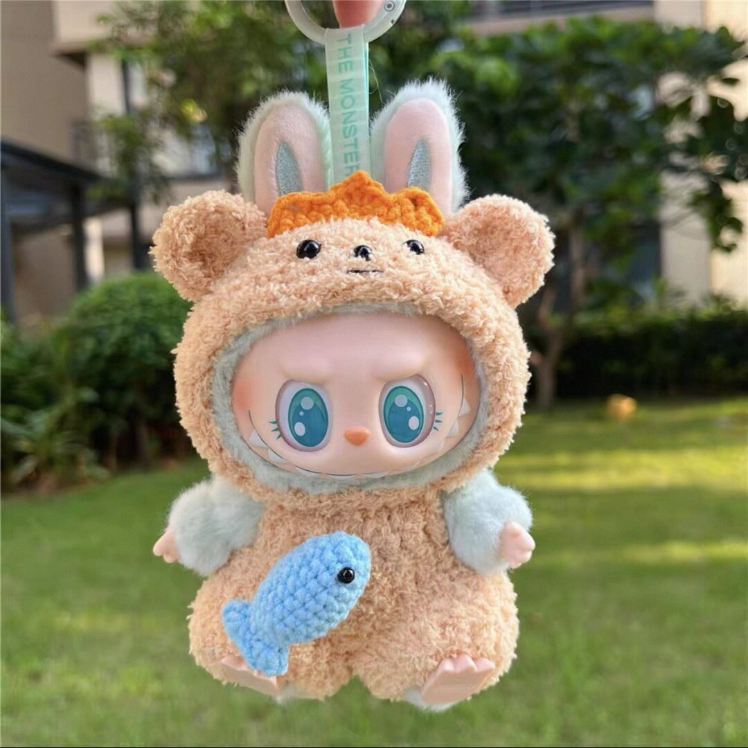 A064210新品2点セット ワンピースlabubuラブブぬいぐるみ服17cm着せ替え着ぐるみ