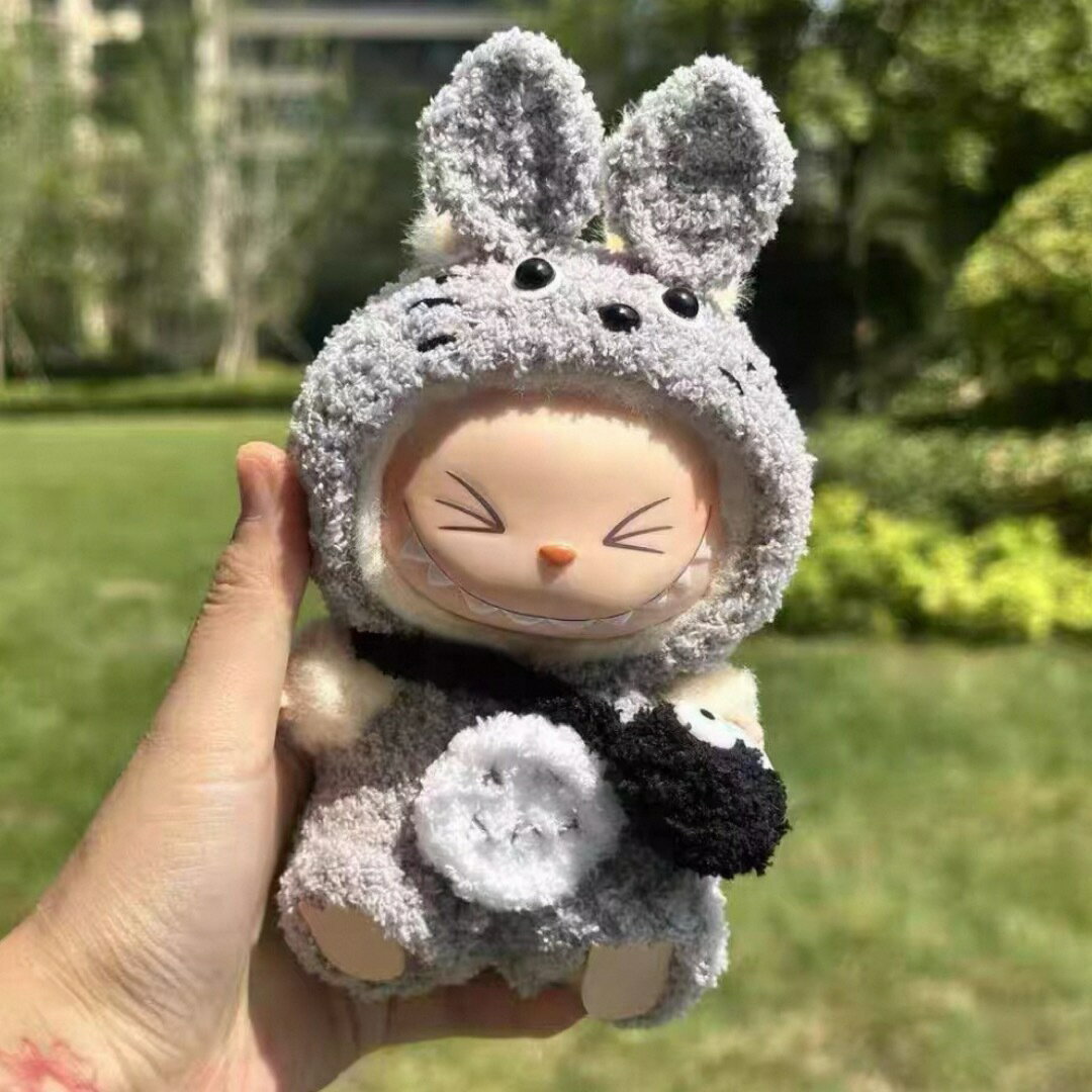 A064214新品2点セット ワンピースlabubuラブブぬいぐるみ服17cm着せ替え着ぐるみ