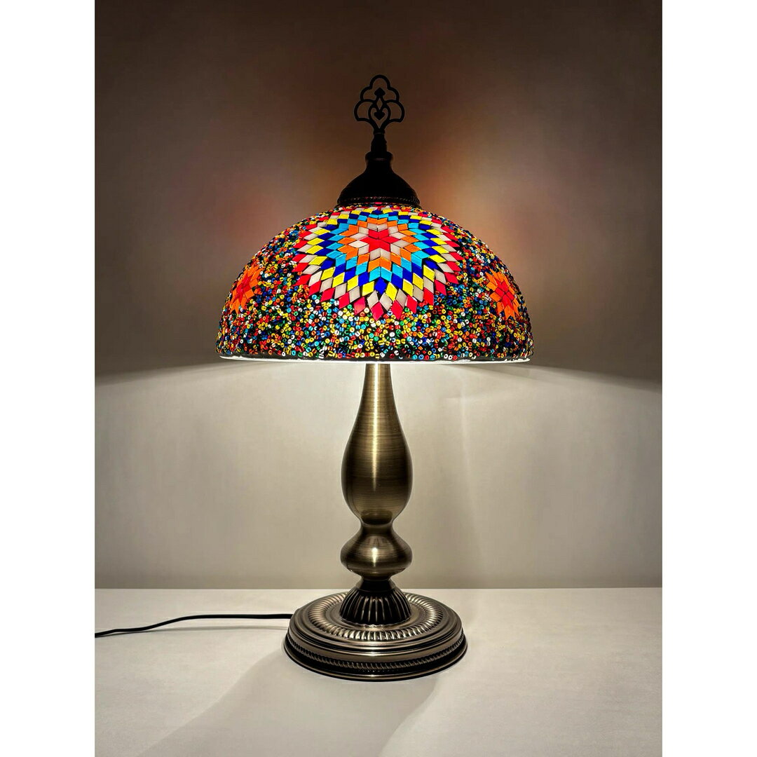 A064221トルコモザイクランプ テーブルランプ ステンドグラス インテリア照明 ベッド灯