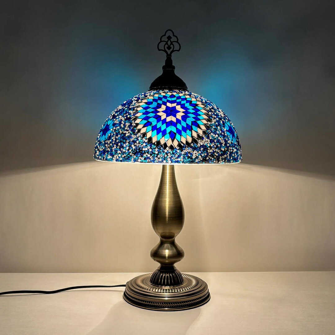 A064226トルコモザイクランプ テーブルランプ ステンドグラス インテリア照明 ベッド灯