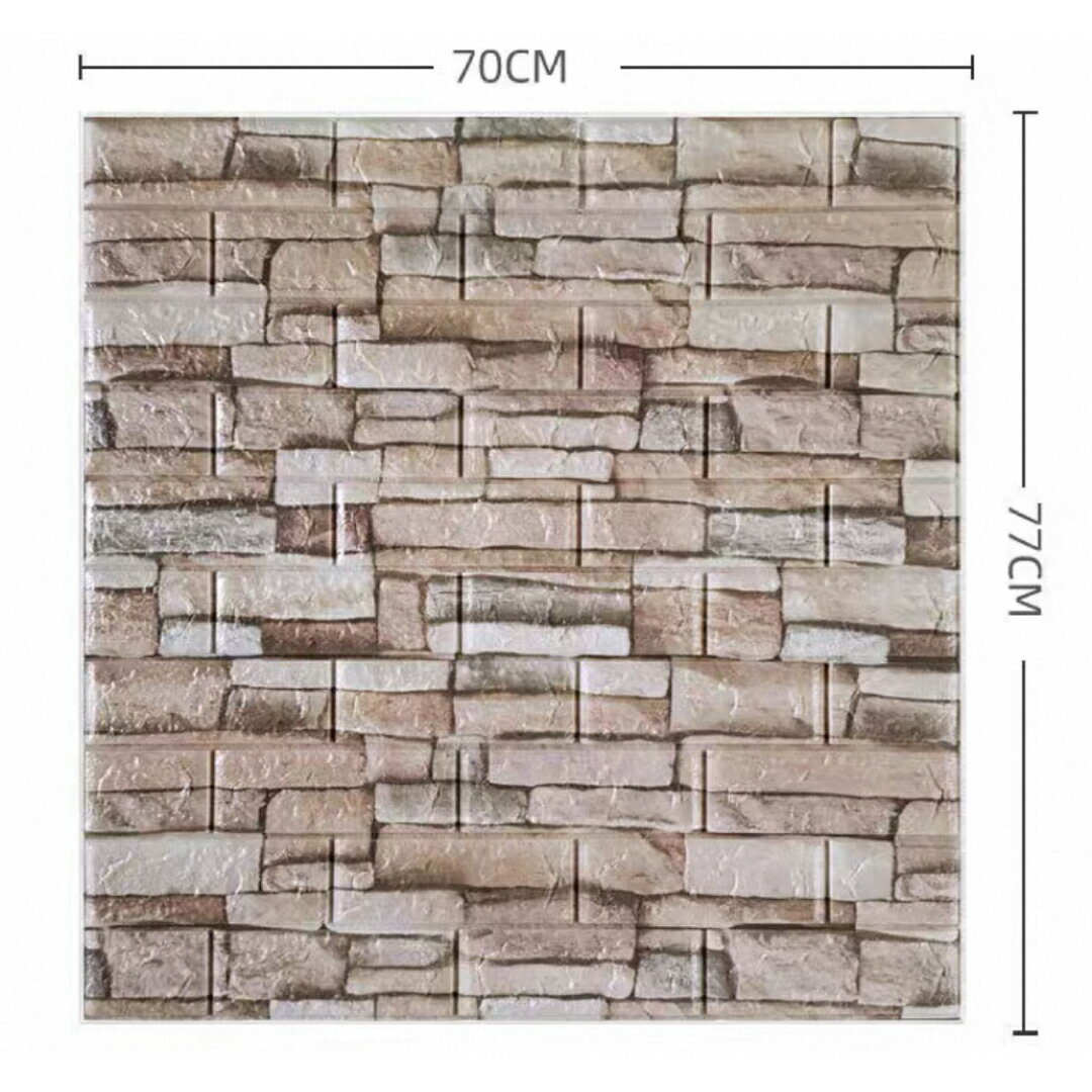A06425940枚 70x77cm 背景壁 3D立体レンガ模様壁紙 ．防水 汚い防止カビ防止