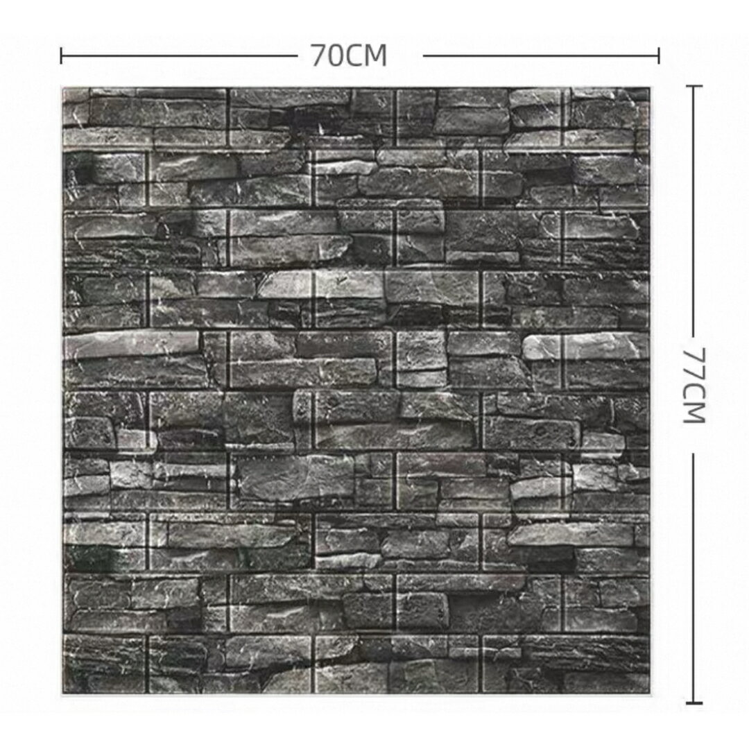A06426140枚 70x77cm 背景壁 3D立体レンガ模様壁紙 ．防水 汚い防止カビ防止