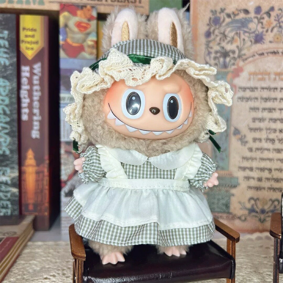 A064356新品2点セット ワンピースlabubuラブブぬいぐるみ服17cm着せ替え着ぐる