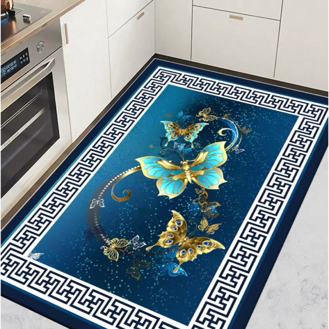 A064392キッチンマットPVC防水防油防滑 玄関マット 台所マット 拭ける フロアマット