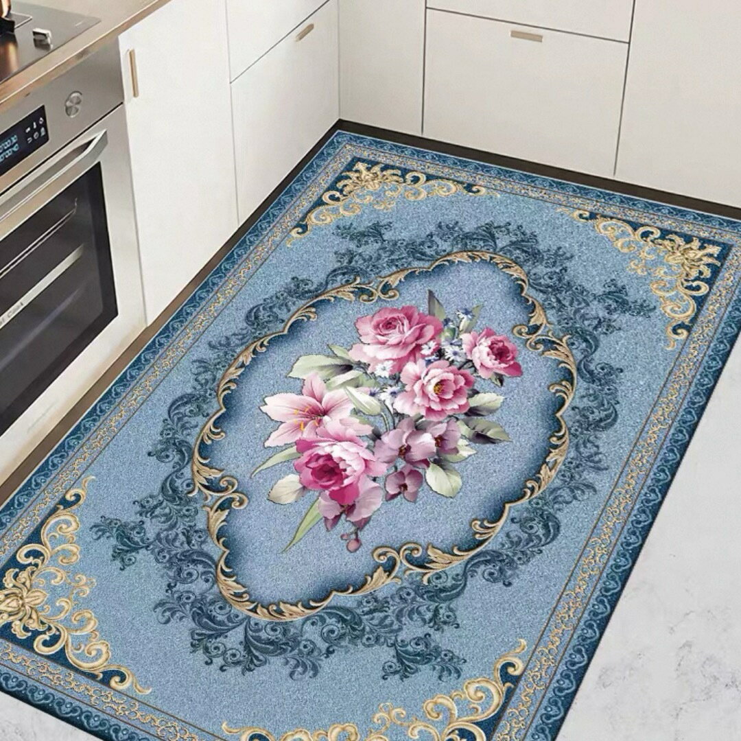 A064395キッチンマットPVC防水防油防滑 玄関マット 台所マット 拭ける フロアマット