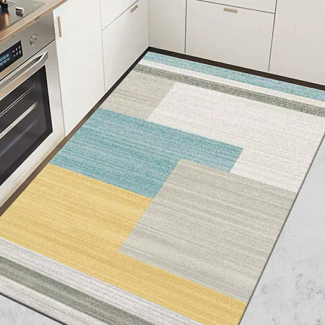 A064398キッチンマットPVC防水防油防滑 玄関マット 台所マット 拭ける フロアマッ