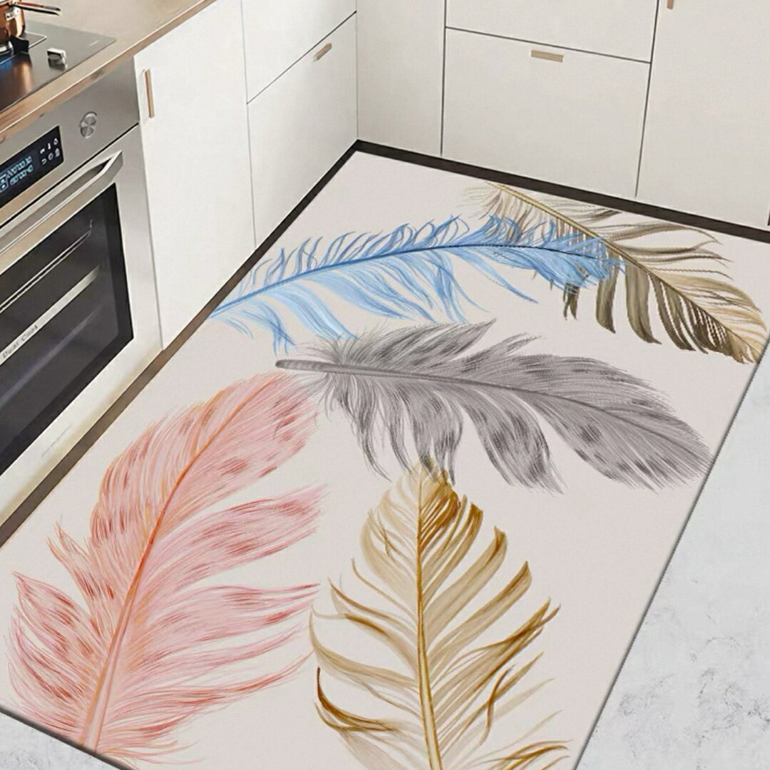 A064416キッチンマットPVC防水防油防滑 玄関マット 台所マット 拭ける フロアマット