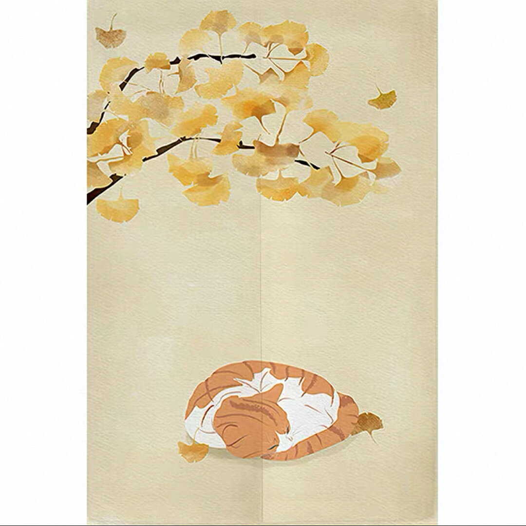 A064484のれん ロング 暖簾 85×150 間仕切り 洋風 輸入雑貨 猫柄