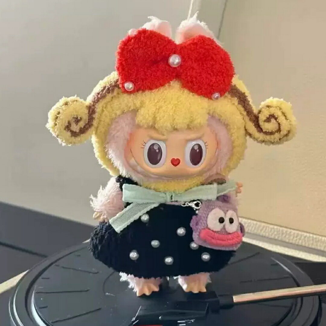 A064587新品2点セットワンピースlabubuラブブぬいぐるみ服17cm着せ替え