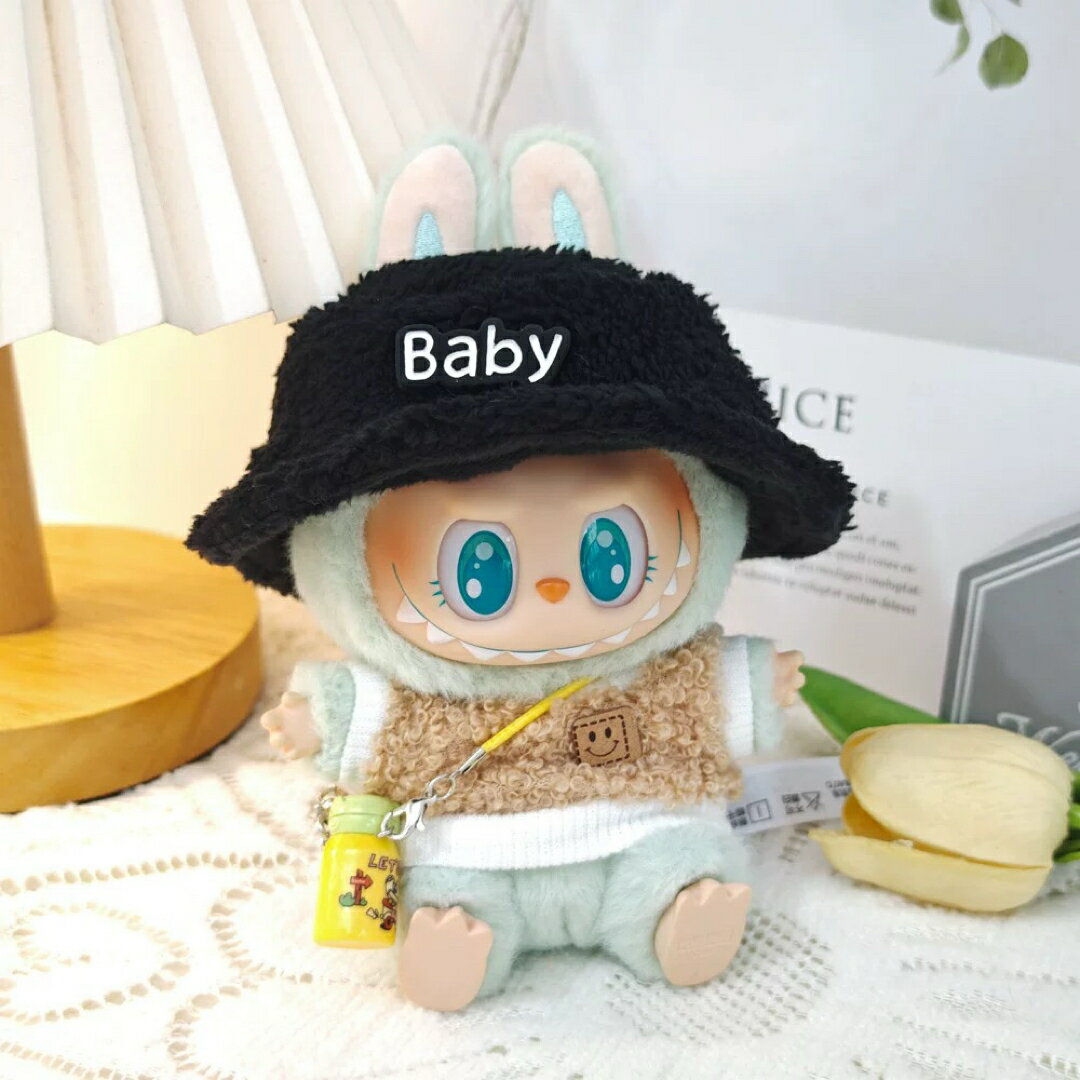 A064641新品3点セット ワンピースlabubuラブブぬいぐるみ服17cm着せ替え着ぐるみ