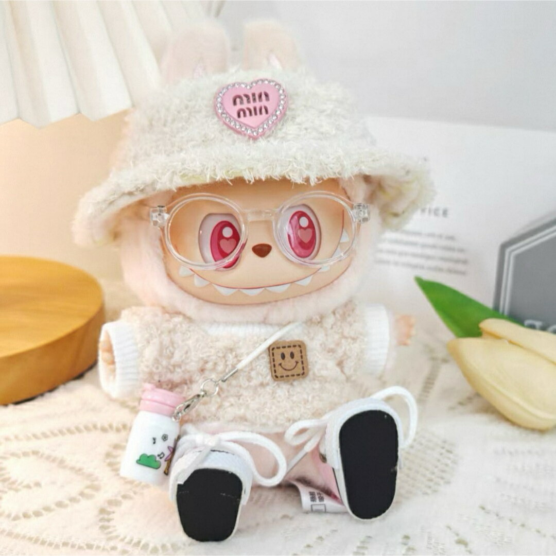 A064643新品5点セット ワンピースlabubuラブブぬいぐるみ服17cm着せ替え着ぐるみ