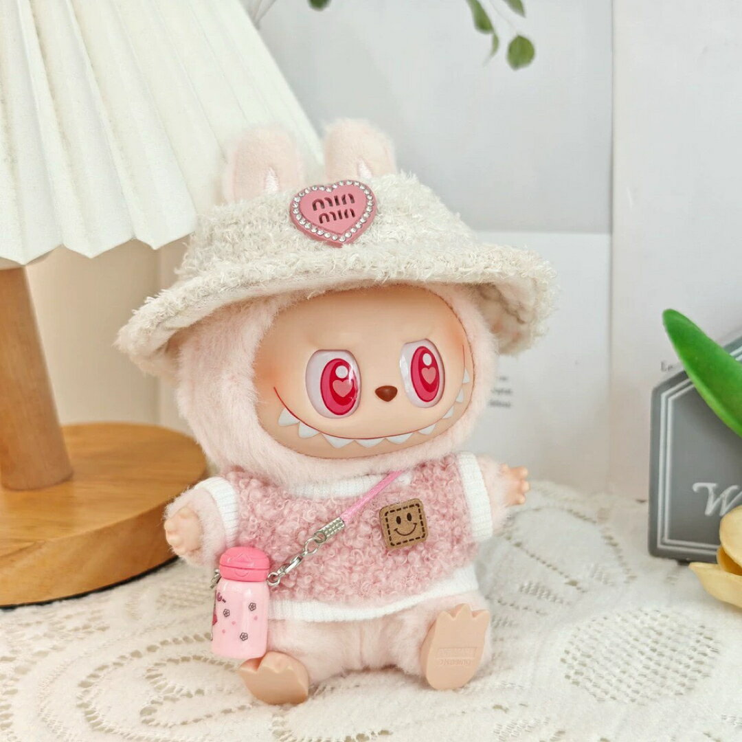 A064647新品3点セット ワンピースlabubuラブブぬいぐるみ服17cm着せ替え着ぐるみ