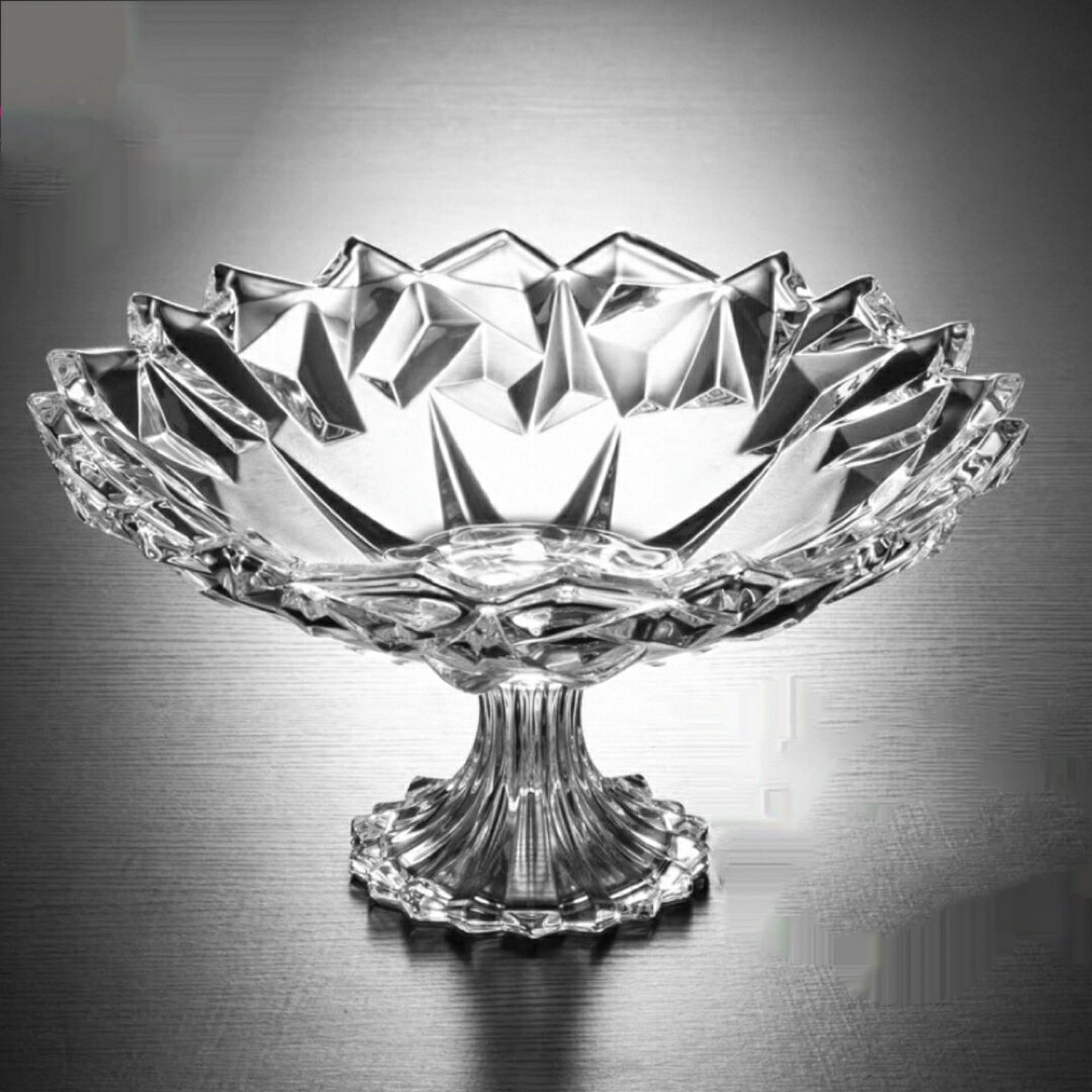 A064673高級果物皿　ガラス盛り皿 お菓子皿、フルーツプレート 豪華 果物カゴ お菓子鉢