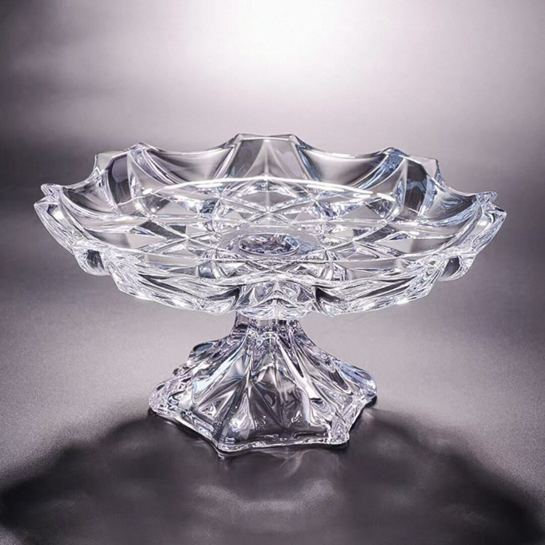 A064684高級果物皿　ガラス盛り皿 お菓子皿、フルーツプレート 豪華 果物カゴ お菓子鉢