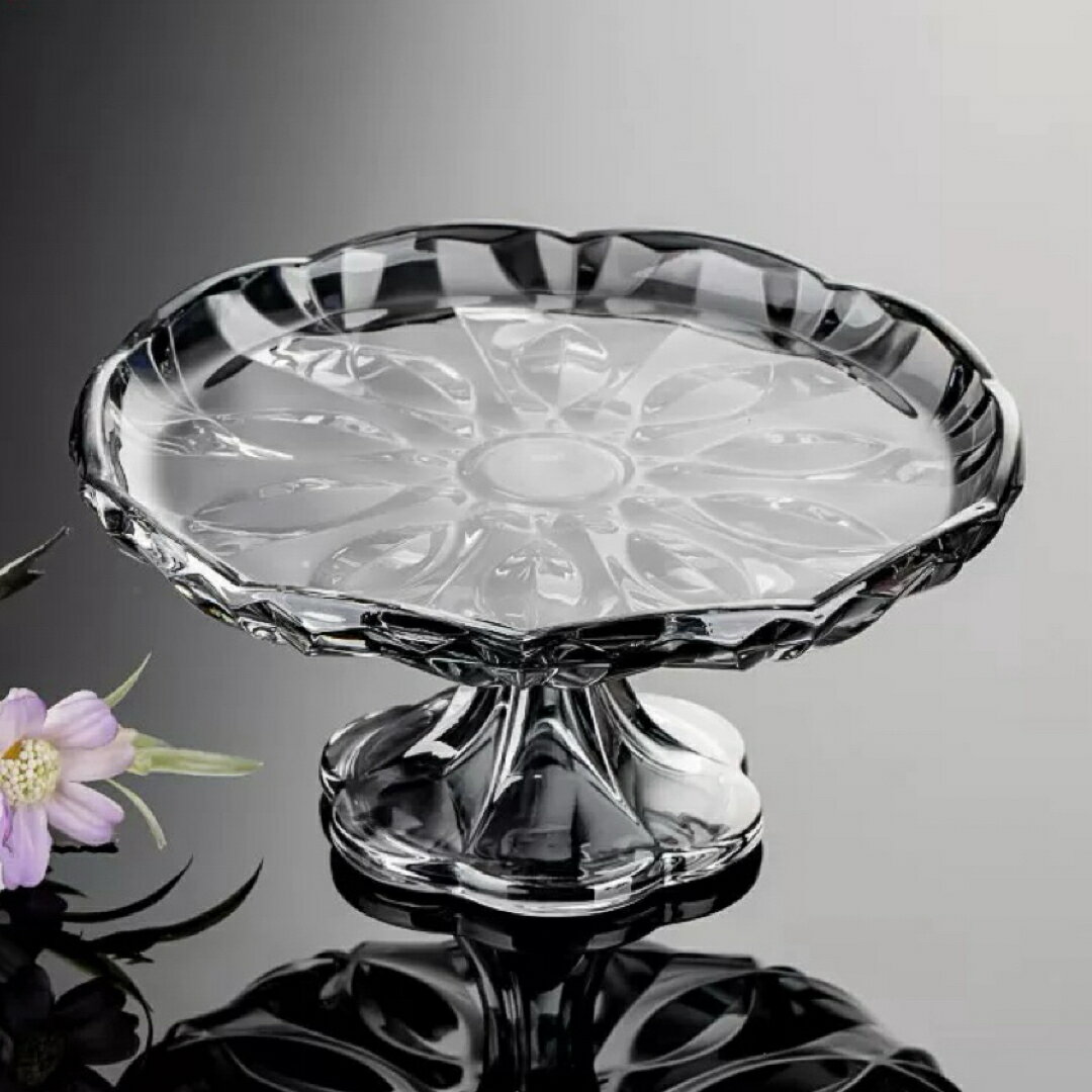 A064687高級果物皿　ガラス盛り皿 お菓子皿、フルーツプレート 豪華 果物カゴ お菓子鉢