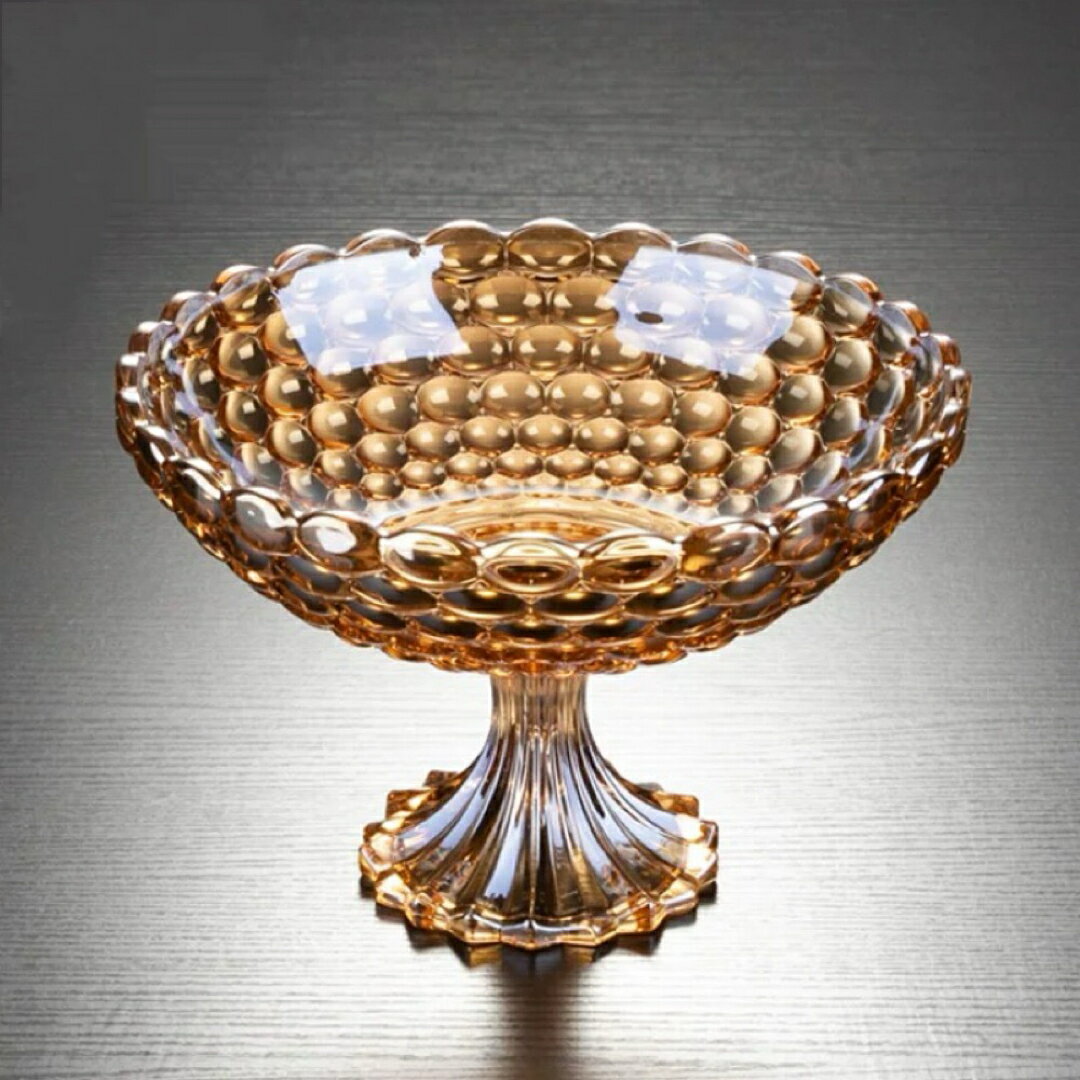 A064694高級果物皿　ガラス盛り皿 お菓子皿、フルーツプレート 豪華 果物カゴ お菓子鉢